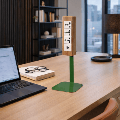 Wooden Desk Power Strip on 400mm Metal Stand with USB-C